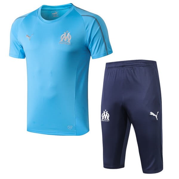Trikot Trainingsshirt Marseille Komplett Set 2018-19 Blau Licht